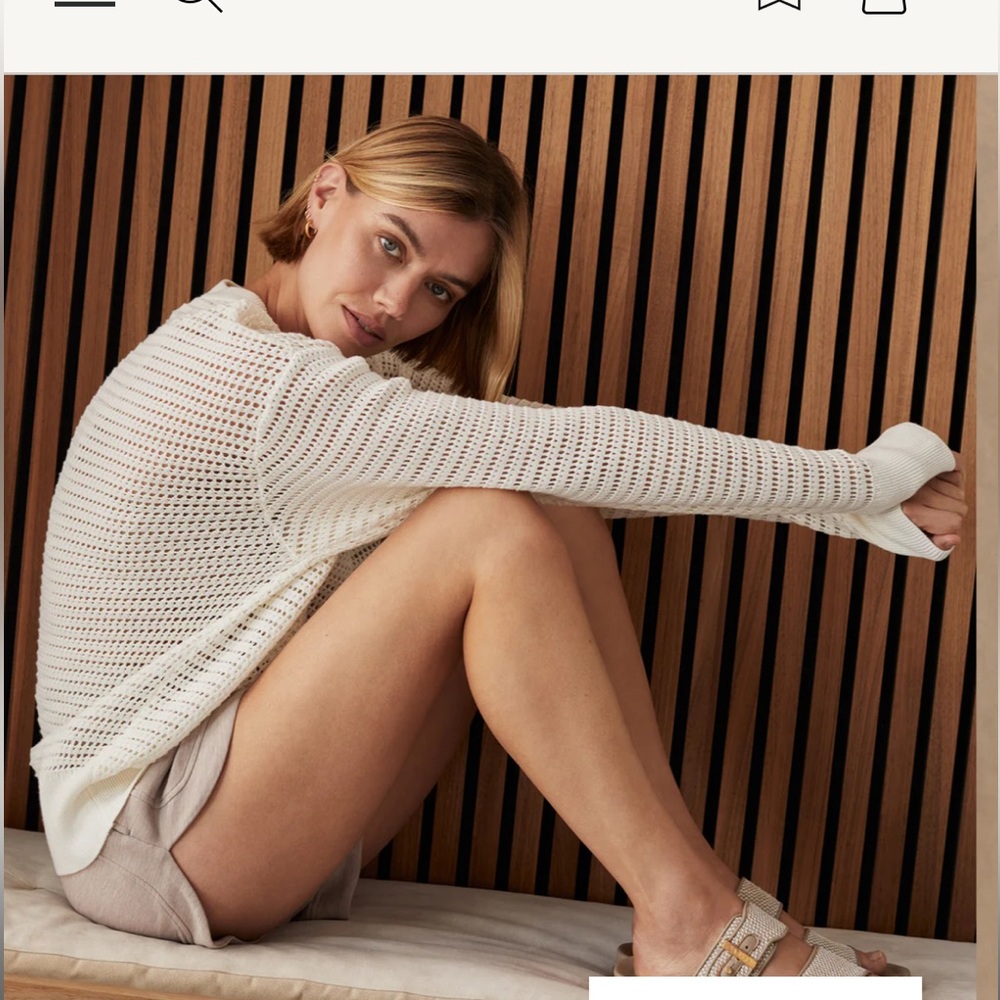 Varley Kershaw Knit Sweater in Egret - Picture 2 of 10